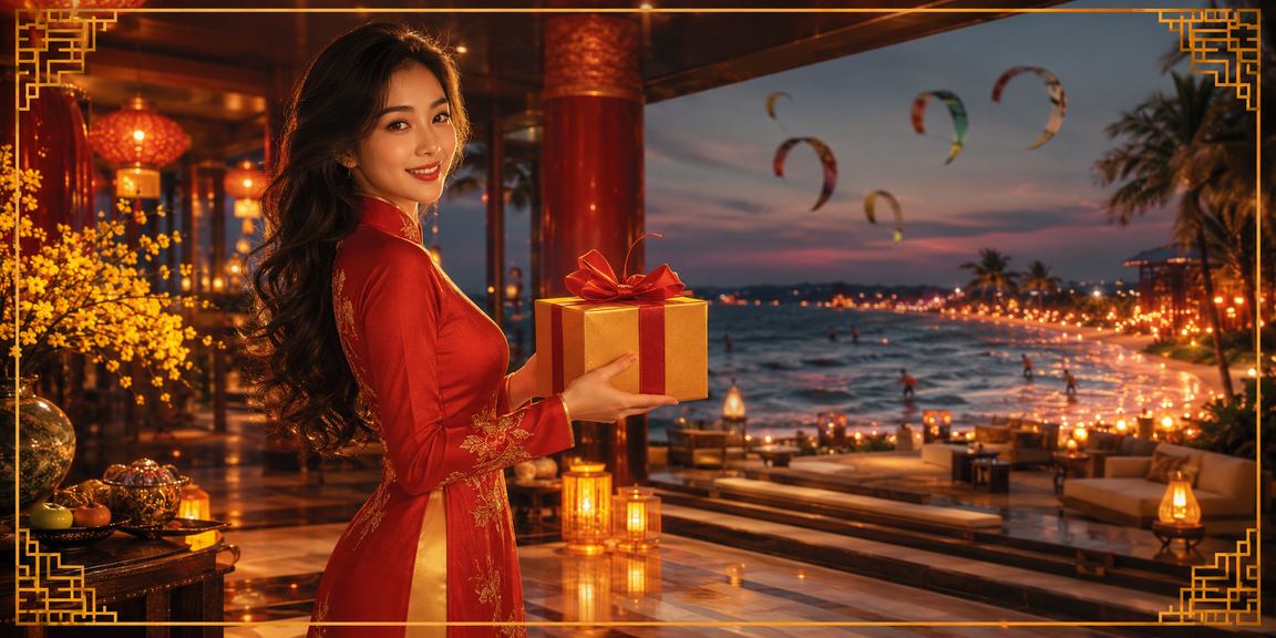 Không khí chợ đêm Mũi Né sôi động với ánh đèn rực rỡ và hoạt động giải trí đặc sắc